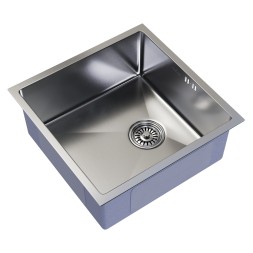 Мойка подст.монтаж 45х45 (3,0) вып 3 1/2 MIXLINE PRO 20см с сифоном (сатин) - 547225