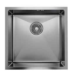 Мойка подст.монтаж 45х45 (3,0) вып 3 1/2 MIXLINE PRO 20см с сифоном (сатин) - 547225