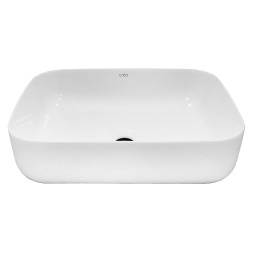 Раковина-чаша Creo Ceramique 500х400х140 накладная, прямоугольная, керамика, белый глянцевый (PU4200)