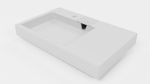 Раковина подвесная Azario Ritsa 801х503х95 над стиральной машиной, белый (CS00093810)