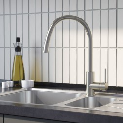 Смеситель для кухни 35к IDDIS K36BNJ0i05 "Kitchen 360" гибкий силиконовый излив, САТИН - K36BNJ0i05