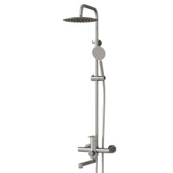 Душевая система 35к MIXLINE MLSS32-06 "Stainless" излив лейка 3 поз.+лейка"Тропический душ" НЕРЖ - MLSS32-06