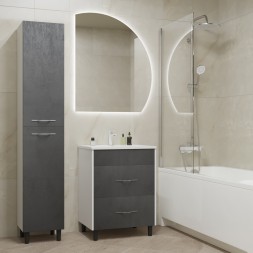 Тумба д/ванной &amp;quot;Сура-60&amp;quot;  под раковину МАРГО-60 (MIXLINE) (ПВХ) - 554991 