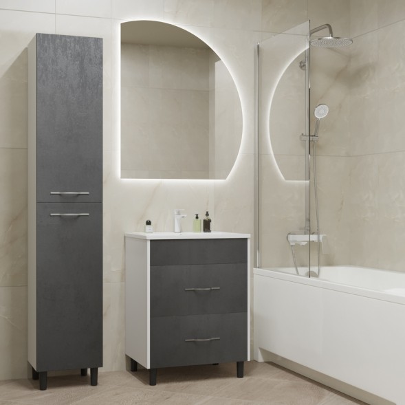 Тумба д/ванной &amp;quot;Сура-60&amp;quot;  под раковину МАРГО-60 (MIXLINE) (ПВХ) - 554991 