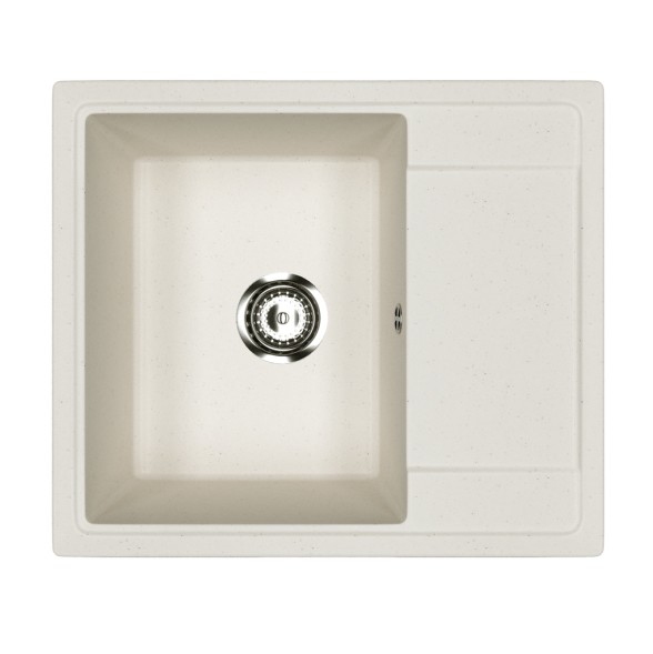 Мойкa ML-GMU05 УЛЬТРА с крылом, белый камень, 575*495 мм (глуб. чаши 190) - 00-001414 