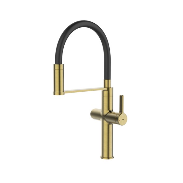 Смеситель для кухни 30к IDDIS IKNMGFFi05 &amp;quot;Ikon&amp;quot; с вых для пит. фильтра выс.гибкий излив ЗОЛОТО мат. - IKNMGFFi05 