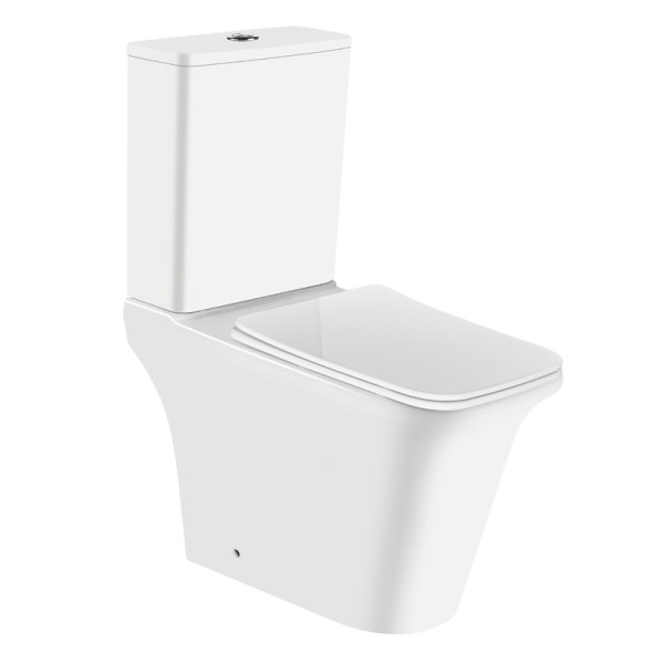 Унитаз-компакт Azario AVERO 660x360х820 напольный, безободковый со смывным механизмом Geberit, бачком и сиденьем микролифт (AZ-1213A-G)