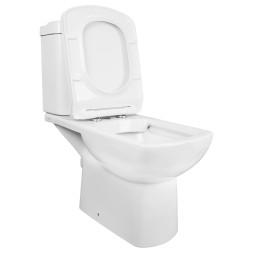 Унитаз-компакт Creo Ceramique TOURS 370х700х790 напольный, с тонкой крышкой и быстросъемным сиденьем микролифт (TO1003N+TO1002RS)