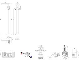 Смеситель для ванны Ravak Chrome, однорычажный, с душевой лейкой, напольный, хром (X070101)