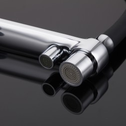 Смеситель для кухни 35к G4398-7 GAPPO гиб. излив, с вых. для пит. фильтра, ЧЕРНЫЙ-хром - G4398-7