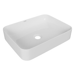 Раковина накладная на столешницу WAVE Quadro 500*390*140 ш*г*в без перелива,белый,прямоуг - 552548