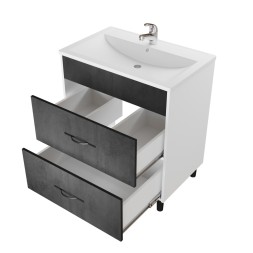 Тумба д/ванной &amp;quot;Сура-70&amp;quot;  под раковину МАРГО-70 (MIXLINE) (ПВХ) - 554992 