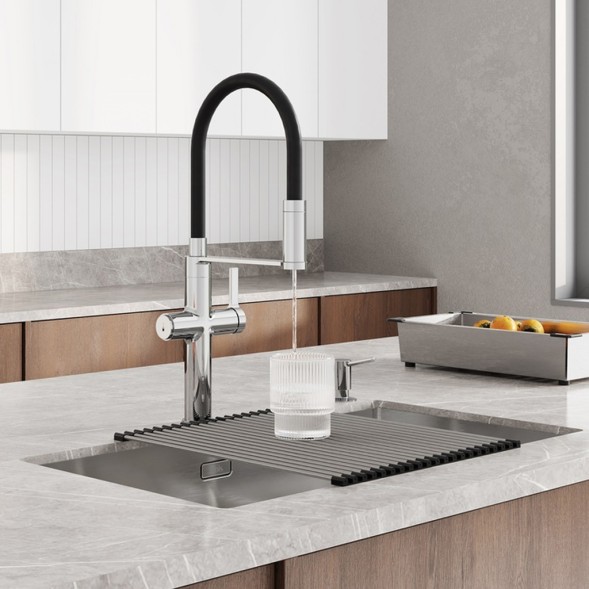 Смеситель для кухни 30к IDDIS IKNSBFFi05 &amp;quot;Ikon&amp;quot; с вых для пит. фильтра выс.гибкий излив ХРОМ - IKNSBFFi05 