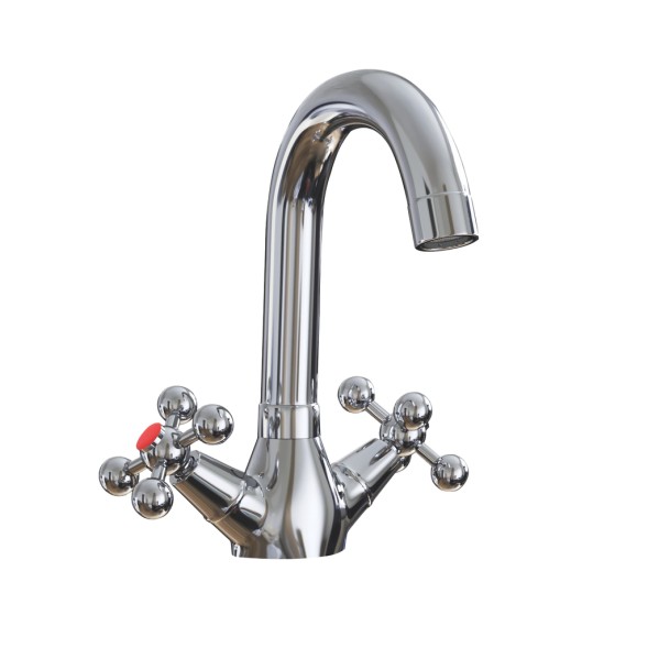 Смеситель для раковины 1/2 кер. MIXLINE ML07-04 п/шпильку (без подводки) - ML07-04 