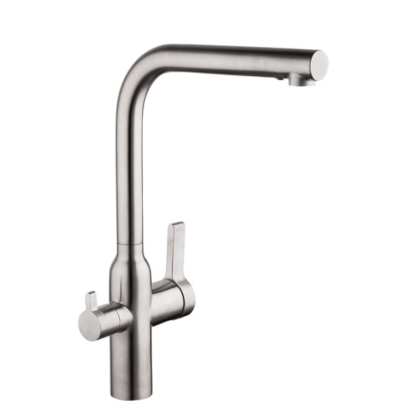 Смеситель для кухни 35к G4399-4 GAPPO с вых. для питьевого фильтра, нерж. сталь, САТИН - G4399-4 