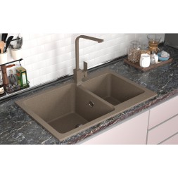 Мойка ML-GMS13 СТАНДАРТ двухчашевая, терракот (307), 767*502*190мм - 00-00003531