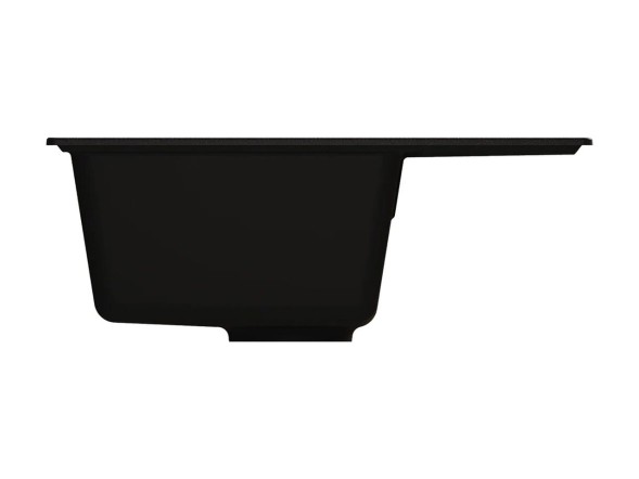 Мойкa ML-GMU05 УЛЬТРА с крылом, черный камень, 575*495 мм (глуб. чаши 190) - 00-001417 