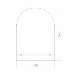 Зеркало MIXLINE &amp;quot;Аркада-Люкс&amp;quot; 490*670 (ШВ) с полкой и фацетом - 00000020 