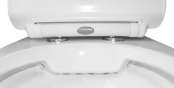 Унитаз-компакт Azario FRETTA ROUND 650х340х770 напольный, безободковый с бачком и сиденьем микролифт (AZ-1217 + AZ-1216)