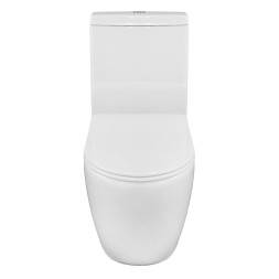 Унитаз-компакт Azario Renda 615х365х840 напольный, безободковый,  в комплекте с арматурой, сиденье микролифт, белый (AZ-8693)