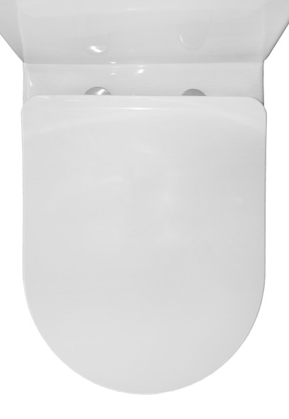 Унитаз-компакт Azario Renda 615х365х840 напольный, безободковый,  в комплекте с арматурой, сиденье микролифт, белый (AZ-8693)