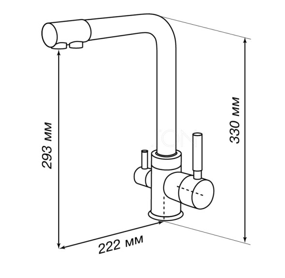 Смеситель AQUATON РУАН для кухни фильтр, жемчуг (1AX004FCXX240)
