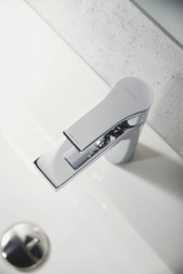 Смеситель для раковины KLUDI ZENTA SL 100, донный клапан PUSH-OPEN, хром (482980565)