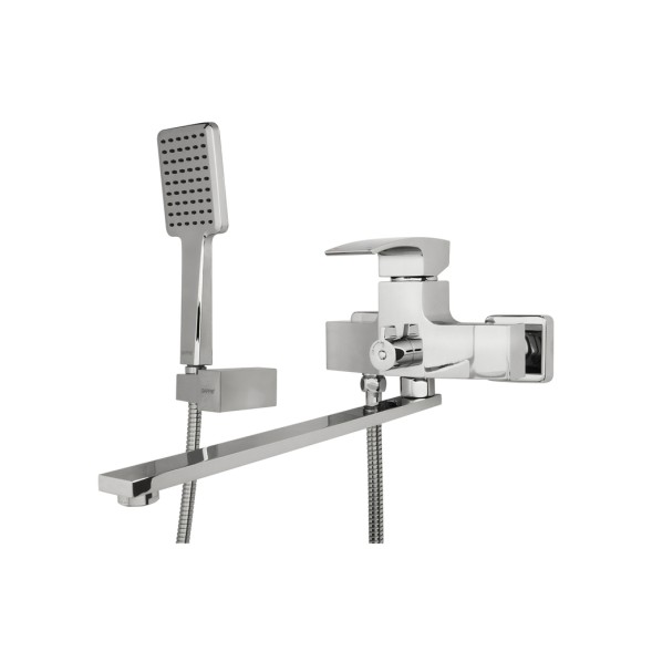 Смеситель для ванны и раковины 35к G2207 GAPPO див корп L-нос, ХРОМ - G2207 