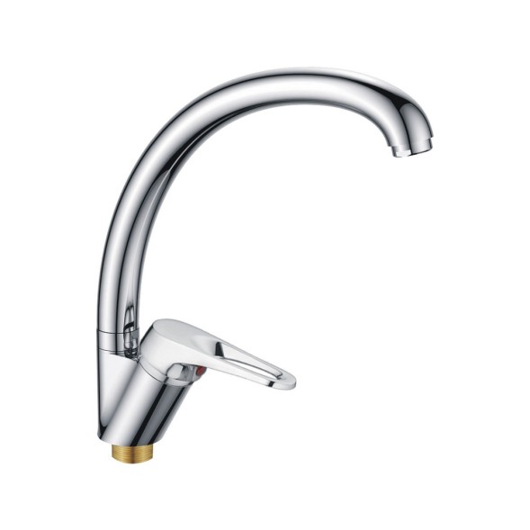 Смеситель для кухни 35к CN4113-2 CRON высокий пов. излив,  п/гайку, ХРОМ - CN4113-2 