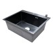 Кухонная мойка AZARIO NICOLE (500*500*220) нержавеющая сталь черная соты (сифон, диспенсер,коландер) (AZB5050H)