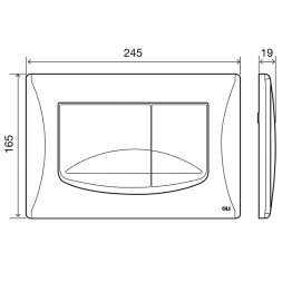 Инсталляция для подвесного унитаза  OLI 80 ECO с механической панелью слива River Della хром (886914RDOO)