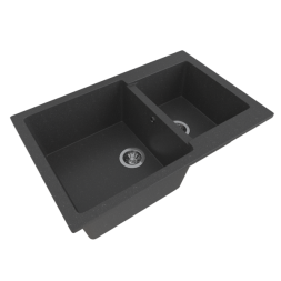 Мойка ML-GMS13 СТАНДАРТ двухчашевая, черный (308), 767*502*190мм - 00-00003523