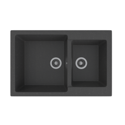 Мойка ML-GMS13 СТАНДАРТ двухчашевая, черный (308), 767*502*190мм - 00-00003523