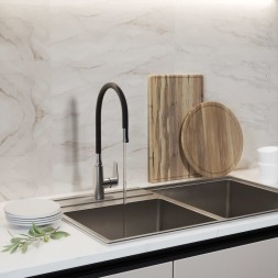 Излив для см кухня ГИБКИЙ черный (для смесителей MIXLINE MLSS36-09) -  