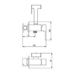 Смеситель с гигиеническим душем 35к HB5511 HAIBA - HB5511 