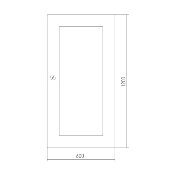 Зеркало MIXLINE &amp;quot;Дуб&amp;quot; 600*1200 (ШВ) крепеж гор/верт (МДФ) багетная рама - 00000427 