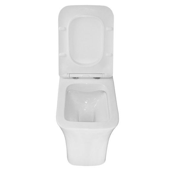 Унитаз-моноблок AZARIO GRESSA 705х370х760 напольный, безободковый, в комплекте с сиденьем дюропласт микролифт, белый (AZ-1111)