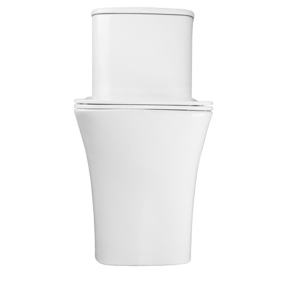 Унитаз-моноблок AZARIO GRESSA 705х370х760 напольный, безободковый, в комплекте с сиденьем дюропласт микролифт, белый (AZ-1111)