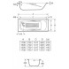 Ванна стальная Roca PRINCESS 160х75, противоскользящее покрытие