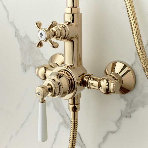 Душевая система Jacob Delafon Cleo 1889 золото глянцевое (E24311-BGG)