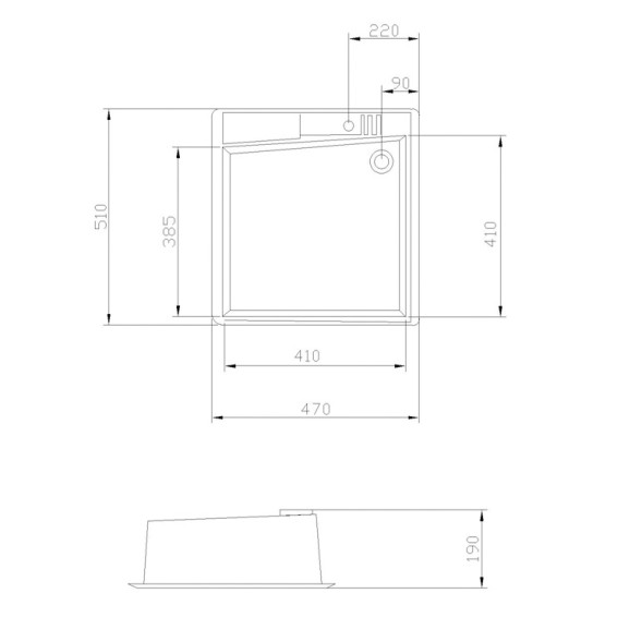 Кухонная мойка AQUATON Парма 510х470х175мм., цвет шампань (1A713032PM290)
