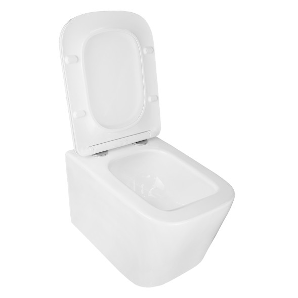 Сет LORANTO Инсталляция + Унитаз Delphi подвесной, безободковый, с системой смыва Tornado в комплекте с быстросъемным сиденьем микролифт (4501+91343)