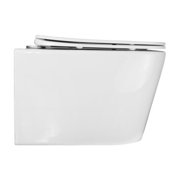 Сет LORANTO Инсталляция + Унитаз Delphi подвесной, безободковый, с системой смыва Tornado в комплекте с быстросъемным сиденьем микролифт (4501+91343)