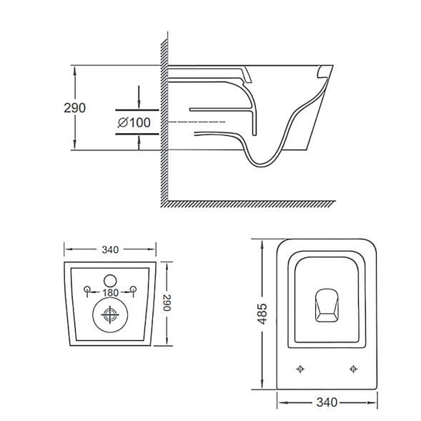 Сет LORANTO Инсталляция + Унитаз Delphi подвесной, безободковый, с системой смыва Tornado в комплекте с быстросъемным сиденьем микролифт (4501+91343)