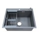 Кухонная мойка AZARIO NICOLE (600*500*220) нержавеющая сталь серая  (сифон, диспенсер,коландер) (AZG6050N)
