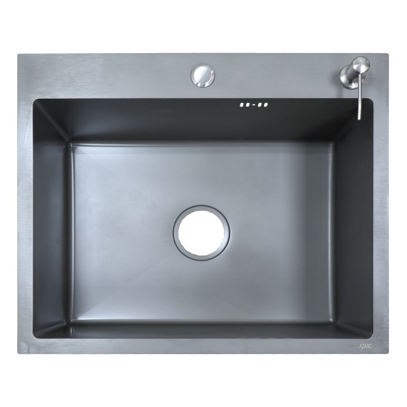 Кухонная мойка AZARIO NICOLE (600*500*220) нержавеющая сталь серая  (сифон, диспенсер,коландер) (AZG6050N)