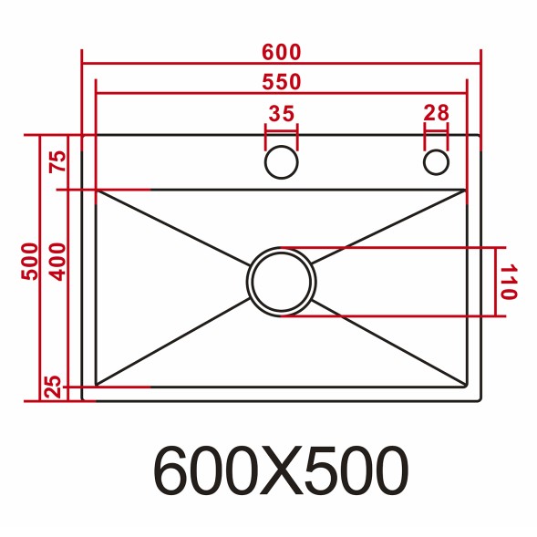 Кухонная мойка AZARIO NICOLE (600*500*220) нержавеющая сталь серая  (сифон, диспенсер,коландер) (AZG6050N)