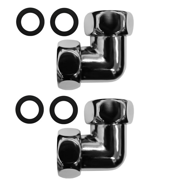 Уголок соединительный для полотенцесушителей Azario гайка-гайка 1&amp;quot;х1&amp;quot;, хром (4620768881688)