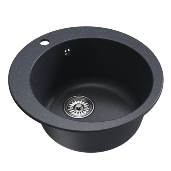 Мойкa ML-GM13 КОМФОРТ круглая, антрацит (343), 495мм (глуб. чаши 200) - 00-00009333 
