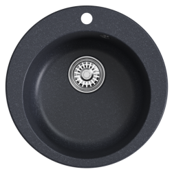 Мойкa ML-GM13 КОМФОРТ круглая, антрацит (343), 495мм (глуб. чаши 200) - 00-00009333 